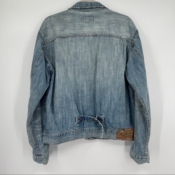 Ralph Lauren Denim & Supply Light Wash Faded Buttondown Collared Denim Jacket - Picture 9 of 16